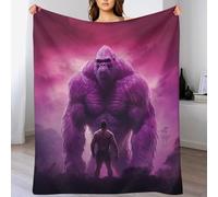 FGHJHGG Gorilla Blanket Printed Throw Blankets for Kids Child Adults Soft Warm Flannel Throws for Bed And Couch Bedroom Decor 130×180cm