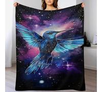 FGHJHGG Hummingbird Blanket Throw Bedspread Soft Fluffy Warm Light Flannel Fabric Perfect for Adults Or Children's Gifts 100×130cm