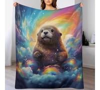 FGHJHGG Otter Blanket Throw Super Soft Warm Lightweight Cozy Blankets for Children, Young Girls Or Adult for Couch Bed Sofa 150×200cm