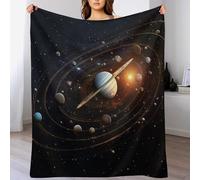 FGHJHGG Planet Blanket Soft Sofa Throw, Flannel Blankets for Settees/Chairs/Bed - Lightweight, Warm, Cozy And Durable 130×150cm