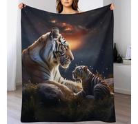 FGHJHGG Tiger Blanket Soft All Season Couch Throw, Cozy Flannel Sofa Bed Microfiber Washable Bed Blankets, 140×180cm