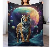 FGHJHGG Tiger Flannel Blanket Throws for Sofa, Bedroom, Couch, Travel, Microfiber Fleece Throw - Soft, Plush Bed Blankets 180×200cm