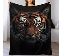 FGHJHGG Tiger Soft Throw Plush Blanket Soft Flannel Material - Home Decor Bed, Couch, Sofa Travel Nap Throws Blankets 130×150cm