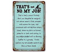 FGHRR That's Not My Job Story About Four People Aluminum Tin Sign Metal Accessories Poster Gift 12X8 Inch