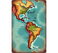 FGHRR The World is A Book and Those Who Do Not Travel Read Only One Page Aluminum Vintage Metal Sign Art Iron Painting for Indoor Outdoor Decor Room 12X8 Inch