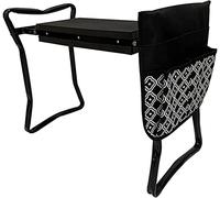 FGHSD folding kneeler garden kneeler Garden kneeler seat with handles|2-In-1 Foldable Garden Stools with Tool Pouches|Suitable for Outdoor Work and Gardening (Color : Red) (Red) (Black)