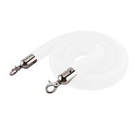 FGHSKIZ Guardrail rope, Barrier Ropes with Stainless Steel Hooks, New Queue Divider Crowd Control Stanchion Rope, for Hotel Celebration Restaurants/(White,Length 3M/9.8Ft/118In)
