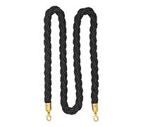 FGHSKIZ Guardrail rope, Multi-Color Optional Stanchion Hemp Rope, Long Twisted Rope Barrier for Queue Divider, Crowd Control of Restaurants/Theater/Dressing Rooms/(Black,Length 3M/9.8Ft/118In)