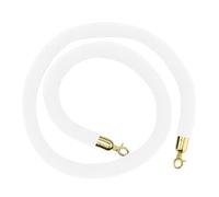 FGHSKIZ Guardrail rope, Stanchion Rope for VIP Entry, Safety Foam Core Barrier Ropes Crowd Control, Movie Theaters Grand Openings Hotels Use/(White,Length 3M/9.8Ft/118In)