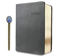 FGHSKIZ Notebook, Soft Faux Leather Thick 640 Pages Blank A5 DaiBible Study Diaries Drawing Sketchbook Scrapbook Life Records Best for Two Years Writing(Gold Edge)