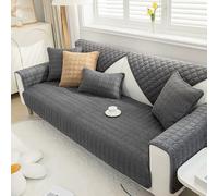 FGHUF Sofa Cover 1 2 3 4 Seater, Pet Sofa Protector, Universal Non-Slip Corner Sofa Cover L Shape Soft Corduroy Sofa Slipcovers, Furniture Protector For Living Room(Dark Grey, 70x90cm)