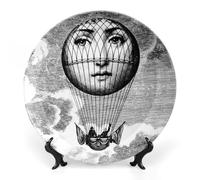 Fgjkt Lina Cavalieri Plate, Wall Decorative Plate, Mysterious Face Plate Wall Hanging Decoration,Including Bracket And Special Spring HooK,style-14,10inch