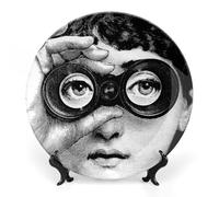 Fgjkt Lina Cavalieri Plate, Wall Decorative Plate, Mysterious Face Plate Wall Hanging Decoration,Including Bracket And Special Spring HooK,style-19,10inch