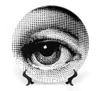Fgjkt Lina Cavalieri Plate, Wall Decorative Plate, Mysterious Face Plate Wall Hanging Decoration,Including Bracket And Special Spring HooK,style-20,7inch