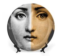 Fgjkt Lina Cavalieri Plate, Wall Decorative Plate, Mysterious Face Plate Wall Hanging Decoration,Including Bracket And Special Spring HooK (S16,8inch)