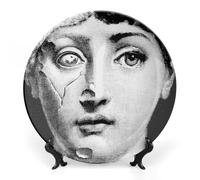 Fgjkt Lina Cavalieri Plate, Wall Decorative Plate, Mysterious Face Plate Wall Hanging Decoration,Including Bracket And Special Spring HooK,style-2,6inch