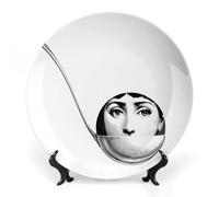 Fgjkt Lina Cavalieri Plate, Wall Decorative Plate, Mysterious Face Plate Wall Hanging Decoration,Including Bracket And Special Spring HooK,style-9,10inch