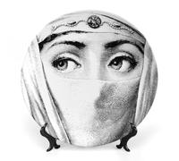 Fgjkt Lina Cavalieri Plate, Wall Decorative Plate, Mysterious Face Plate Wall Hanging Decoration,Including Bracket And Special Spring HooK,style-15,8inch