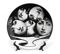 Fgjkt Lina Cavalieri Plate, Wall Decorative Plate, Mysterious Face Plate Wall Hanging Decoration,Including Bracket And Special Spring HooK,style-9,8inch