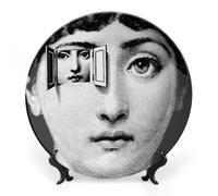 Fgjkt Lina Cavalieri Plate, Wall Decorative Plate, Mysterious Face Plate Wall Hanging Decoration,Including Bracket And Special Spring HooK,style-9,10inch