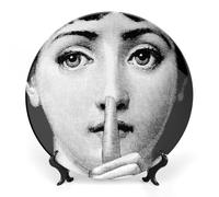 Fgjkt Lina Cavalieri Plate, Wall Decorative Plate, Mysterious Face Plate Wall Hanging Decoration,Including Bracket And Special Spring HooK,style-18,8inch