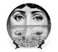 Fgjkt Lina Cavalieri Plate, Wall Decorative Plate, Mysterious Face Plate Wall Hanging Decoration,Including Bracket And Special Spring HooK,style-15,6inch