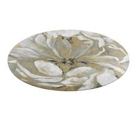 Fgjkt Washable Round Rugs, Lina Cavalieri Rugs for Living Room, Entryway Round Area Rug, Face Pattern Soft Non Slip Nursery Carpet for Bedroom Dining Coffee Table Decor,60 * 60cm