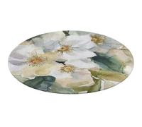 Fgjkt Washable Round Rugs, Lina Cavalieri Rugs for Living Room, Entryway Round Area Rug, Face Pattern Soft Non Slip Nursery Carpet for Bedroom Dining Coffee Table Decor,90 * 90cm
