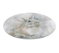 Fgjkt Washable Round Rugs, Lina Cavalieri Rugs for Living Room, Entryway Round Area Rug, Face Pattern Soft Non Slip Nursery Carpet for Bedroom Dining Coffee Table Decor,80 * 80cm
