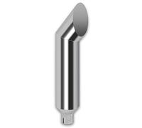 FGJQEFG 5 Inch Inlet 8 Inch Outlet Polished Stainless Steel Miter Angle Cut Diesel Smoker Exhaust Stack Tip Diesel Exhaust Tip(Stack Smokers 5" ID Inlet 36" Long)
