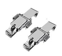FGJsfhrDTU Stainless Steel Tension Clasp, Toggle Latch Hasp 2 pcs 304 Stainless Steel Double Spring Loaded 90/180 degree Silver Tone(2507b Ks)