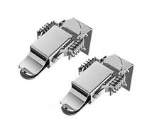 FGJsfhrDTU Stainless Steel Tension Clasp, Toggle Latch Hasp 2 pcs 304 Stainless Steel Double Spring Loaded 90/180 degree Silver Tone(5 505 75a 2)