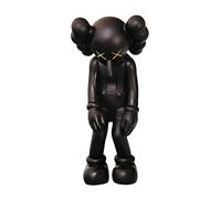 FGJUYLKvchgf 28CM XX Eyes Little Lie Bending Doll,Trendy Tabletop Ornament for Home Use Bearbrick A Collector's Item for Toy Lovers(Black)