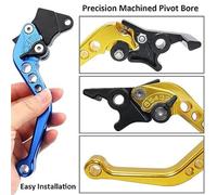 FGKDLDZCZM Folding Brake Clutch Levers 1 Pair Motorcycle Break Clutch Levers Adjustable 7/8" Motorbike Brake Handle Lever 22mm Handlebar CNC Aluminum Double Disc Motor Scooter Red(Yellow)