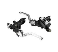 FGKDLDZCZM Folding Brake Clutch Levers ASV+Unbreakable+Levers - Motorcycle Brake Master Cylinder Lever Reservoir 1 Pair 7/8" Universal Clutch( Silver)
