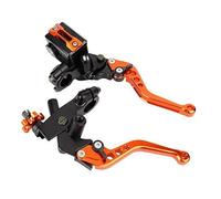 FGKDLDZCZM Folding Brake Clutch Levers ASV+Unbreakable+Levers - Motorcycle Brake Master Cylinder Lever Reservoir 1 Pair 7/8" Universal Clutch( Orange)