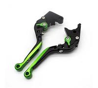 FGKDLDZCZM Folding Brake Clutch Levers Brake Handle Lever Perch Clutch CNC Adjustable Motorcycle Folding Extendable for Enfield for Meteor 350 / Classic 2021-2024(Green)