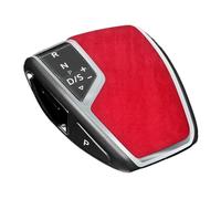 FGKDLDZCZM Gear Shift Knob for VW for Touareg 2019 2020 2021 2022 Gear Lever Stick Shift Knob Cover Shell Alcan Tara Suede Car Trim Accessories(Red)