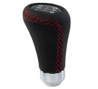 FGKDLDZCZM Gear Shift Knob Portable 5 Speed Stick Shift Knob Car Gear Shifting Shifter Lever Knobs Head for Manual Vehicle, Black Leather