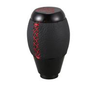 FGKDLDZCZM Gear Shift Knob Portable 6 Speed Manual Red Stitching Black Leather Gear Shift Knob for Civic EP3 EJ FD FA SI