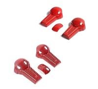 FGKDLDZCZM Gear Shift Knob Red Gear Shift Knob Cover Kit Trim for Mustang 2015-2023 Gearbox Head Cover Parts Accessories