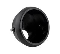 FGKDLDZCZM Motorcycle Headlight Grill Motorcycle Headlight Side Mount Round 7 Inch Housing Cover Headlamp Lighthouse Head Light Shell(Black)