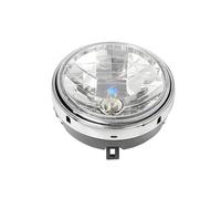 FGKDLDZCZM Motorcycle Hi/Lo Beam Running Light Motorcycle Retro Round Headlamp High Brightness Halogen Amber Front Headlight For CB900 CB400 CB750 CB1300 CB1100 (1Pc Silver)