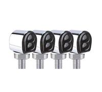 FGLFPXI 8mm Mini Motorcycle Led Turn Signal Light Smoke Lens Indicators Blinker Lights Flasher Lamp