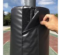 FGNIWAAE 1pcs Outdoor Basketball Pole Padding - 6' Cushion for 2-10 Inch Metal Round Poles, for Garage, Playground & Gym Use(Black,24cm)