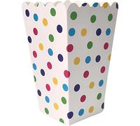 Fgnuay 24-Pack Rainbow Polka Dot Popcorn Boxes - Mini Party Favor Containers for Candy, Snacks, Movie Night, Birthday & Carnival Theme Decor