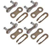 Fgnuay Single Speed Bicycle Chain, 4 Pairs, High Carbon Steel, 1/8 inch, Silver