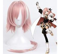 Fgo Fate/Grand Order Astolfo Cosplay Wig For Women Girl 60Cm Long Straight Braided Synthetic Hair Wig Anime Costume Party Pink