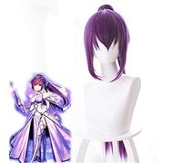 FGO Fate Grand Order Cosplay Wig Servant Caster Nitocris Long Purple Horsetail Synthetic Hair for Adult Role Play Costume Wigs