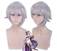 FGO Light Pink Short Wig Fate/Grand Order wig hair halloween Mash Kyrielight Demi-Servant Shielder Merlin Cosplay Wig + Wig Cap One Size 486
